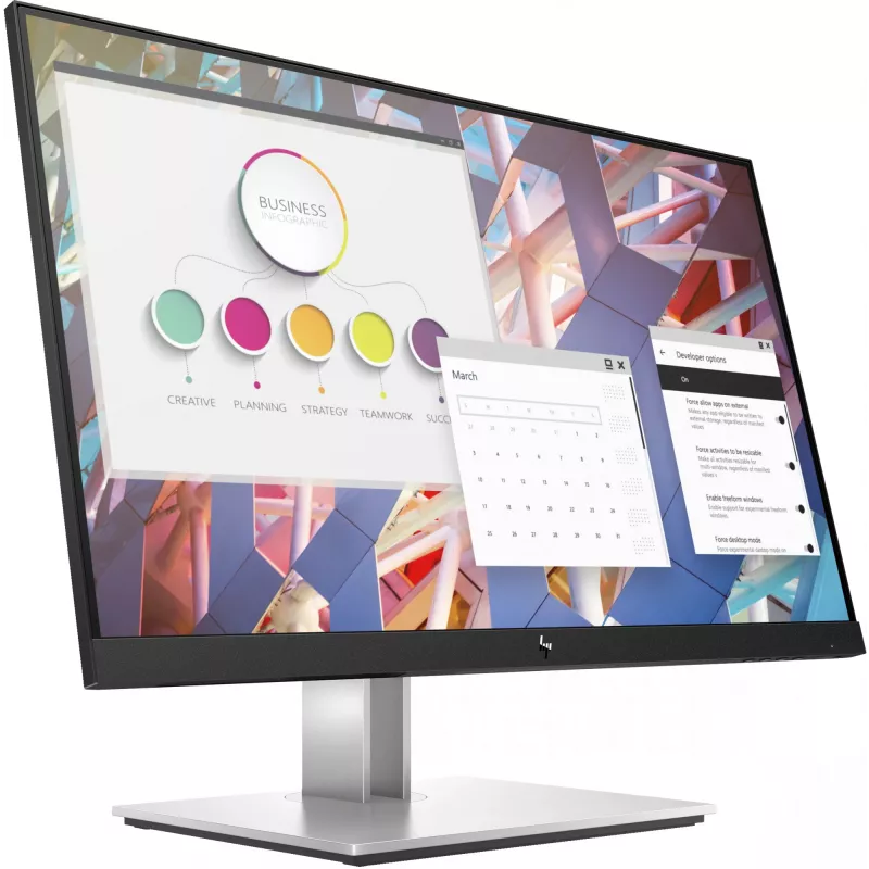 HP E-Series E24 G4 FHD monitors, 60,5 cm (23,8 collas), 1920 x 1080 pikseļi, Full HD, LCD, 5 ms, Melns