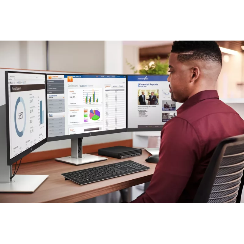HP E-Series E24 G4 FHD monitors, 60,5 cm (23,8 collas), 1920 x 1080 pikseļi, Full HD, LCD, 5 ms, Melns