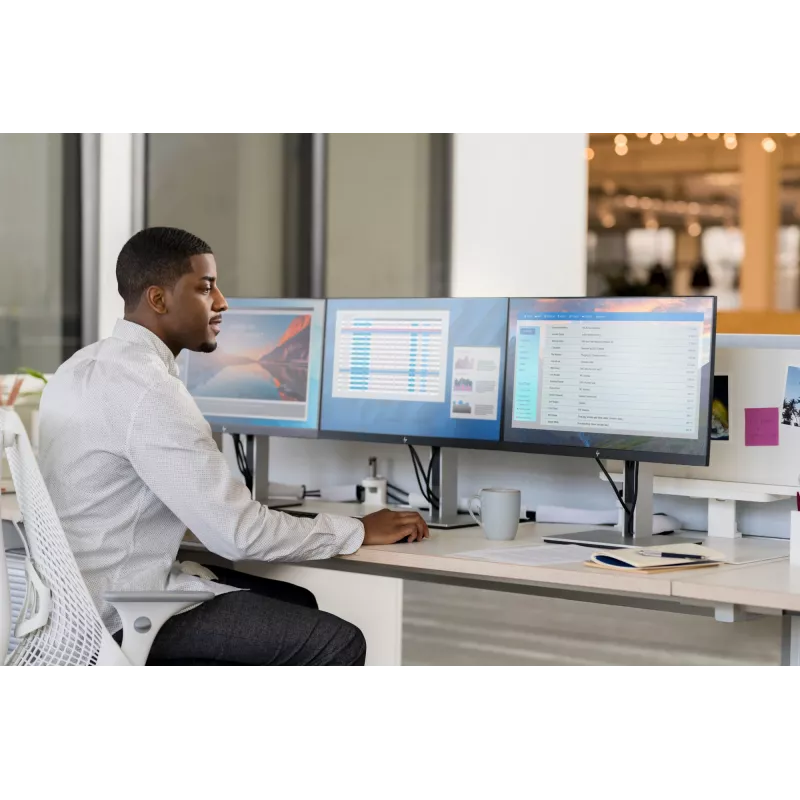 HP E-Series E24 G4 FHD monitors, 60,5 cm (23,8 collas), 1920 x 1080 pikseļi, Full HD, LCD, 5 ms, Melns