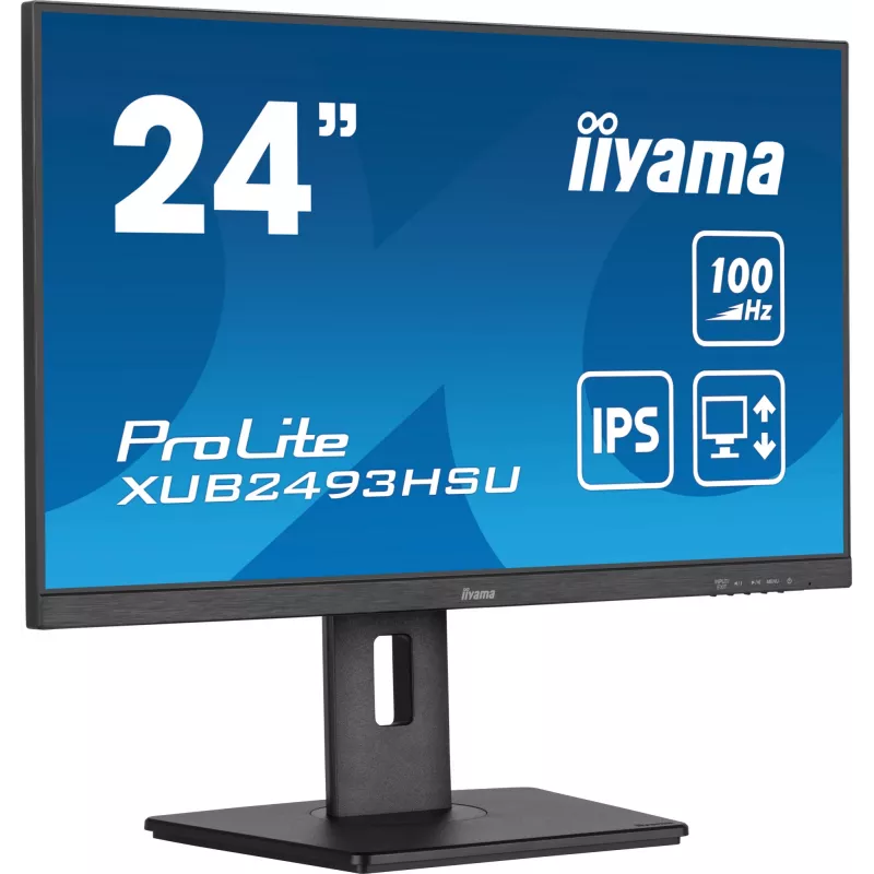iiyama ProLite XUB2493HSU-B6 datora monitors 60.5 cm (23.8 collas) 1920 x 1080 pikseļi Full HD LED Melns