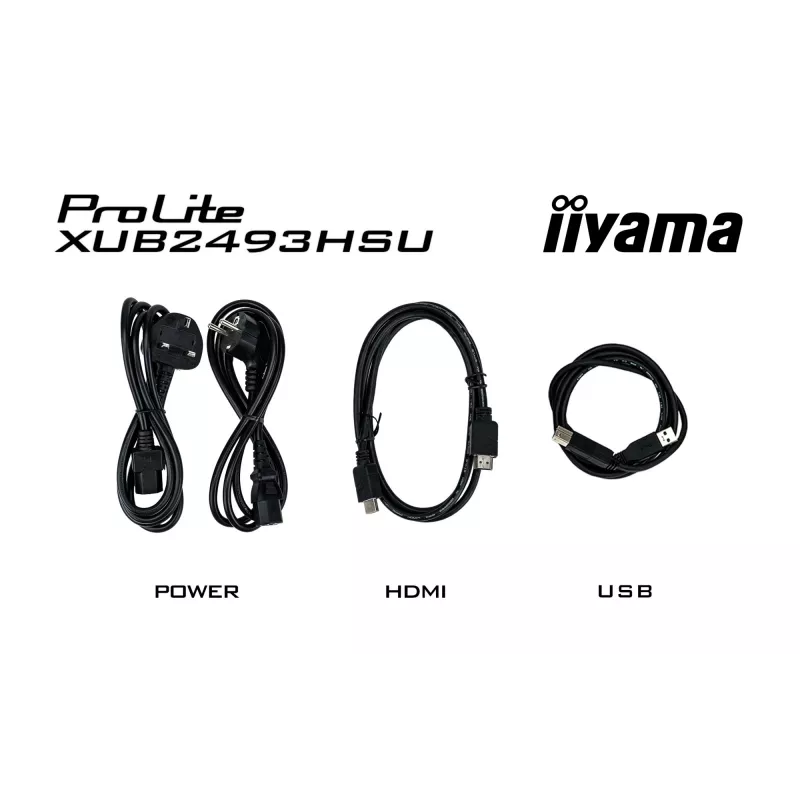 iiyama ProLite XUB2493HSU-B6 datora monitors 60.5 cm (23.8 collas) 1920 x 1080 pikseļi Full HD LED Melns