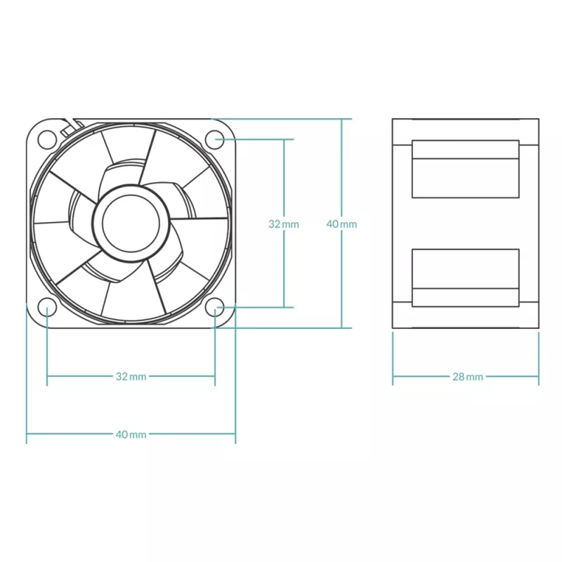 ARCTIC S4028-6K - 40 mm Servera ventilators, Ventilators, 4 cm, 250 RPM, 6000 RPM, 12,06 m³/h, Melns