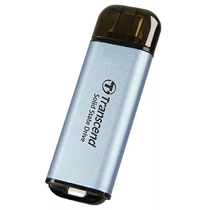 TRANSCEND Esd300c - 1TB Pārnēsājamais SSD - USB Type-C - 3D NAND zibspuldze - Debeszils