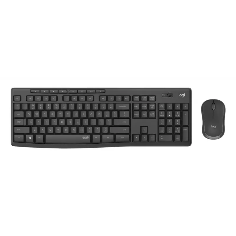 LOGITECH MK295 Klusais bezvadu tastatūras/peles komplekts - Grafīts - Qwertz Šveice/Luksemburga