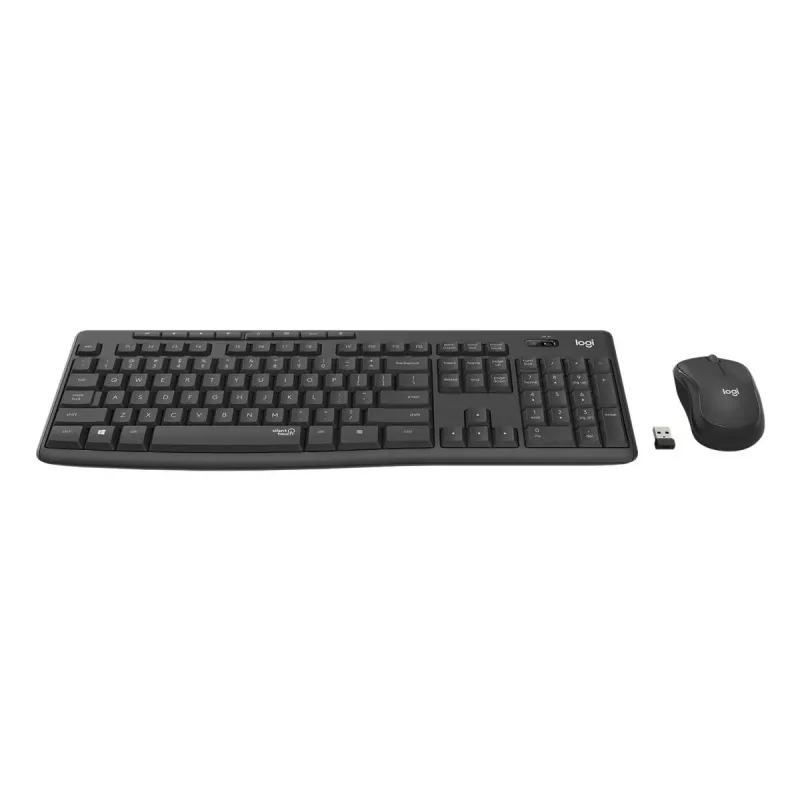 LOGITECH MK295 Klusais bezvadu tastatūras/peles komplekts - Grafīts - Qwertz Šveice/Luksemburga