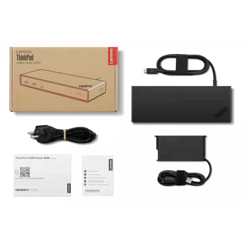 Lenovo ThinkPad USB4 Dock 5000 Vadu Thunderbolt 4 Melns