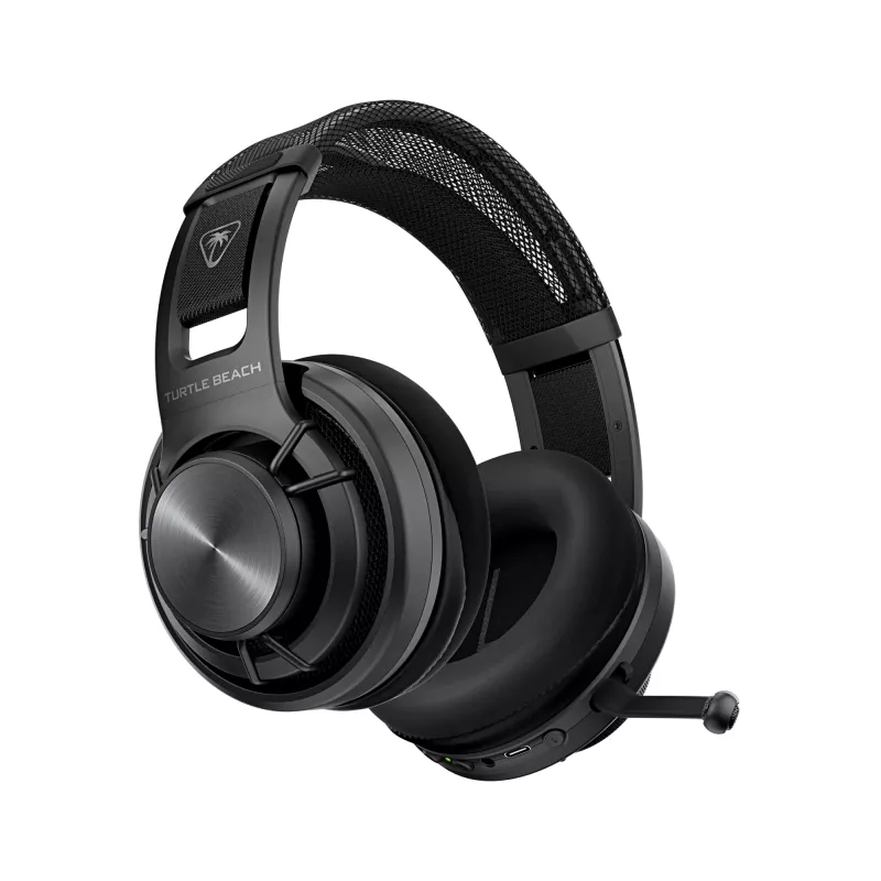 Turtle Beach Atlas Air bezvadu atvērtā tipa austiņas spēlēm ar 24 bitu augstas precizitātes audio, profesionālas klases mikrofonu, peldošajām kausiņām, atmiņas putu polsteriem un Bluetooth, datoram