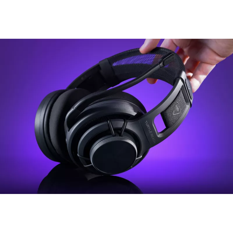 Turtle Beach Atlas Air bezvadu atvērtā tipa austiņas spēlēm ar 24 bitu augstas precizitātes audio, profesionālas klases mikrofonu, peldošajām kausiņām, atmiņas putu polsteriem un Bluetooth, datoram