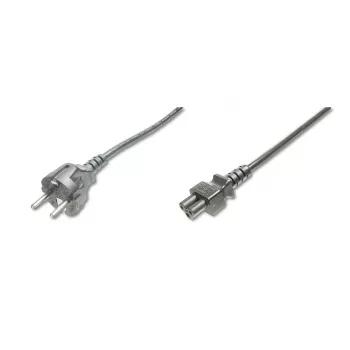 DIGITUS strāvas vads, CEE 7/7 (F tips) - C5 vīr./sie., 75 cm H05VV-F3G 0,75 mm², melns