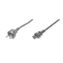 DIGITUS strāvas vads, CEE 7/7 (F tips) - C5 vīr./sie., 75 cm H05VV-F3G 0,75 mm², melns