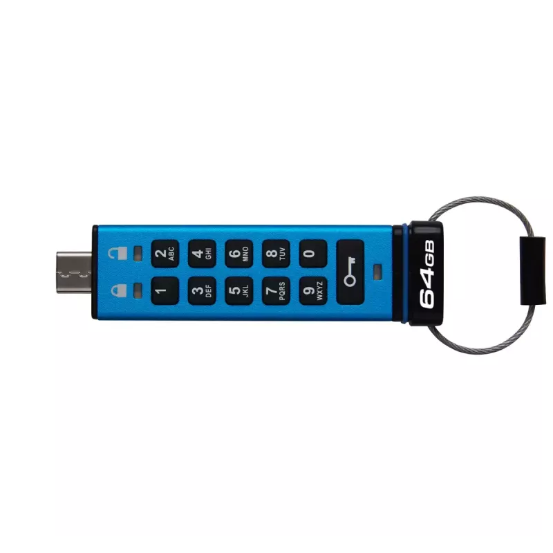 Kingston Technology IronKey 64GB USB-C Keypad 200C, FIPS 140-3 Lvl 3 AES-256