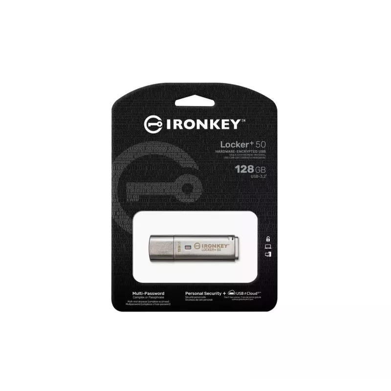 Kingston Technology IronKey 128GB IKLP50 AES USB, ar 256 bitu šifrēšanu