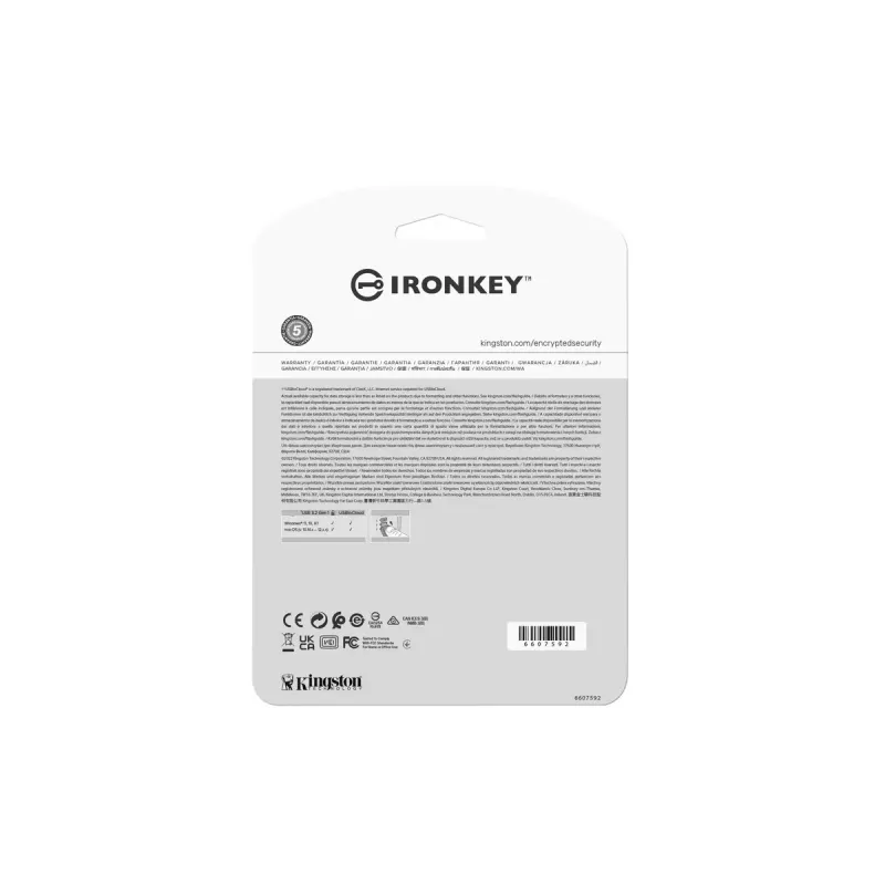 Kingston Technology IronKey 128GB IKLP50 AES USB, ar 256 bitu šifrēšanu