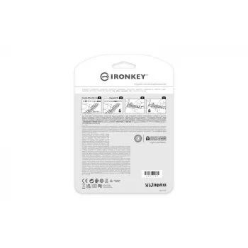 Kingston Technology IronKey 128GB Keypad 200, FIPS 140-3 Lvl 3 AES-256 aparatūras šifrēšana