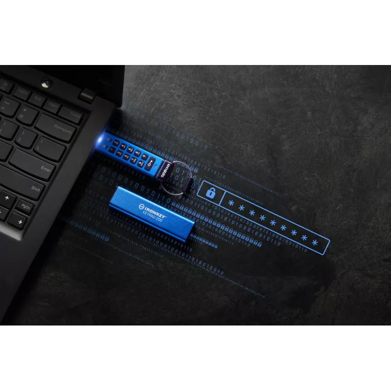 Kingston Technology IronKey 128GB Keypad 200, FIPS 140-3 Lvl 3 AES-256 aparatūras šifrēšana
