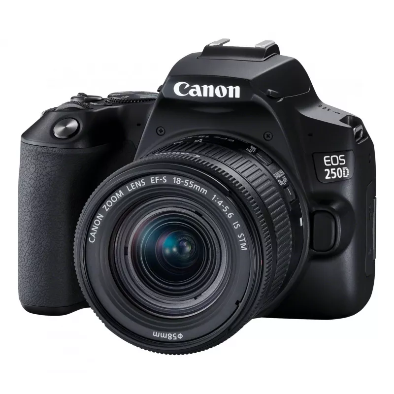 Canon EOS 250D+EF-S 18-55mm spoguļkameras komplekts 24,1 MP CMOS 6000 x 4000 pikseļi melns