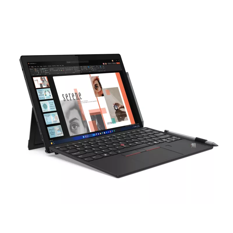 Lenovo ThinkPad X12 Detachable Gen 2 Intel Core Ultra 5 134U Hybrid (2-in-1) 31,2 cm (12,3 collas) Skārienjutīgs Full HD+ 16 GB LPDDR5x-SDRAM 512 GB SSD Wi-Fi 6E (802.11ax) Windows 11 Pro Vācu Melns