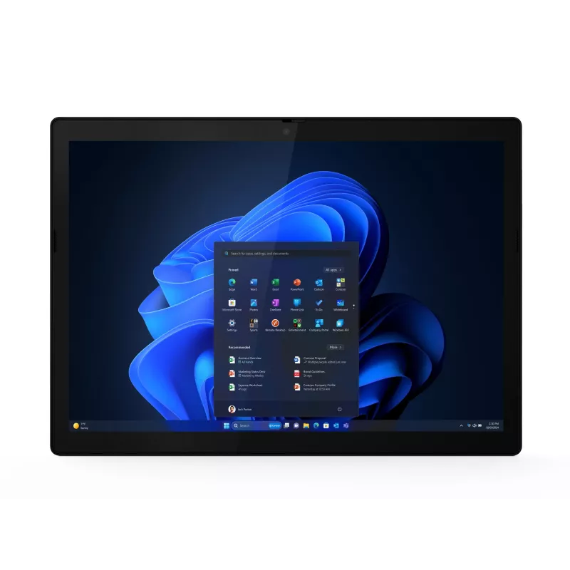 Lenovo ThinkPad X12 Detachable Gen 2 Intel Core Ultra 5 134U Hybrid (2-in-1) 31,2 cm (12,3 collas) Skārienjutīgs Full HD+ 16 GB LPDDR5x-SDRAM 512 GB SSD Wi-Fi 6E (802.11ax) Windows 11 Pro Vācu Melns