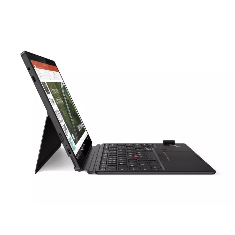Lenovo ThinkPad X12 Detachable Gen 2 Intel Core Ultra 5 134U Hybrid (2-in-1) 31,2 cm (12,3 collas) Skārienjutīgs Full HD+ 16 GB LPDDR5x-SDRAM 512 GB SSD Wi-Fi 6E (802.11ax) Windows 11 Pro Vācu Melns
