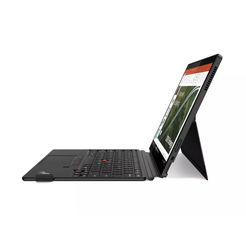 Lenovo ThinkPad X12 Detachable Gen 2 Intel Core Ultra 5 134U Hybrid (2-in-1) 31,2 cm (12,3 collas) Skārienjutīgs Full HD+ 16 GB LPDDR5x-SDRAM 512 GB SSD Wi-Fi 6E (802.11ax) Windows 11 Pro Vācu Melns