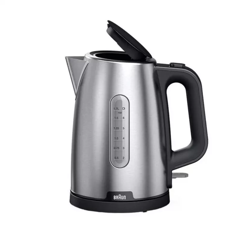 Braun PurShine WK102AI-WK1500BK elektriskā tējkanna 1,7 l 2200 W melna, nerūsējošais tērauds
