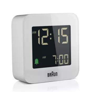 Braun BC08 digitālais modinātājpulkstenis balts