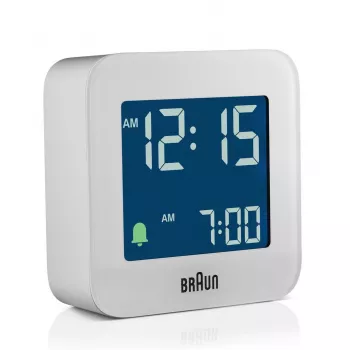 Braun BC08 digitālais modinātājpulkstenis balts