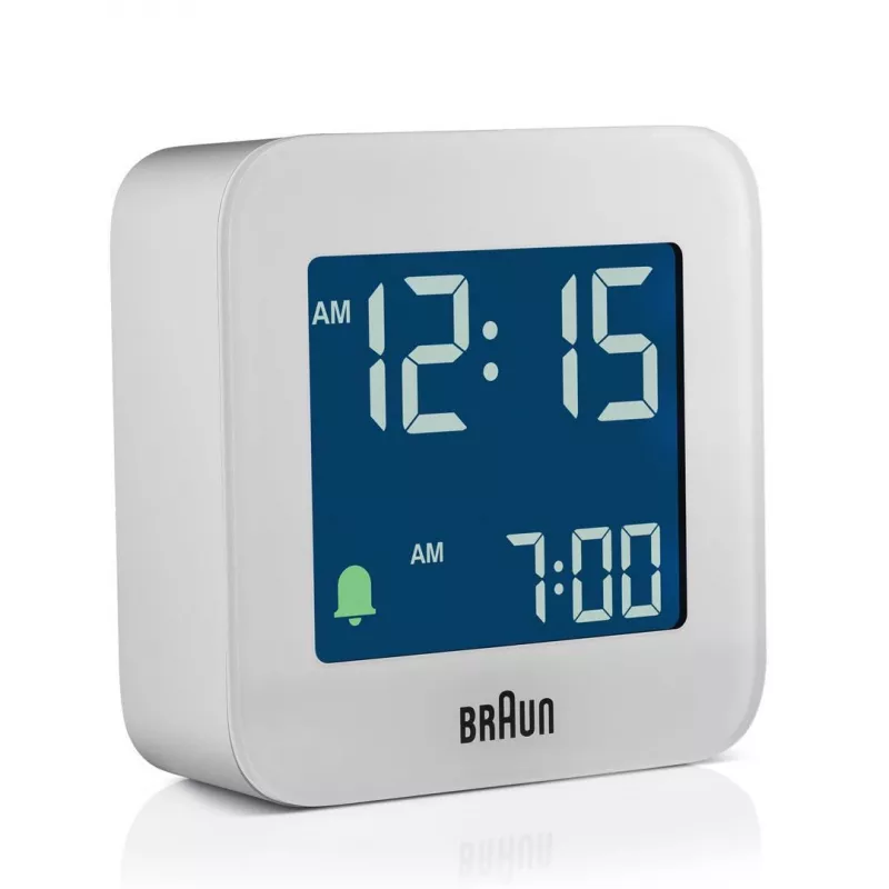 Braun BC08 digitālais modinātājpulkstenis balts