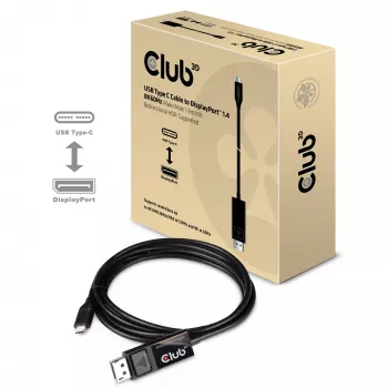 CLUB3D USB Type-C kabelis uz DP 1.4 8K60Hz V/V 1,8m/5,9pēdas