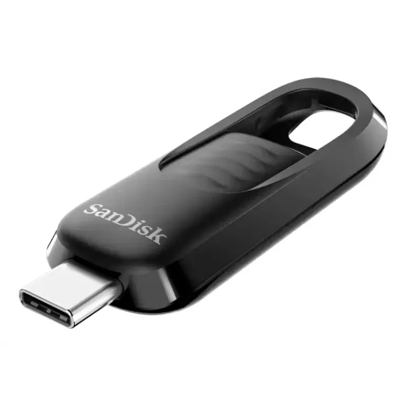 WESTERN DIGITAL Sandisk Ultra Slider - 256GB USB zibatmiņa - USB-C 3.2 Gen 1 - izvelkams savienotājs