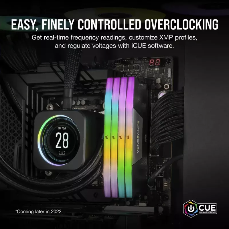 CORSAIR Memory 32GB DDR5 (2x16gb) Dram 7000mt/s CL34 Memory Kit Vengeance RGB Melns