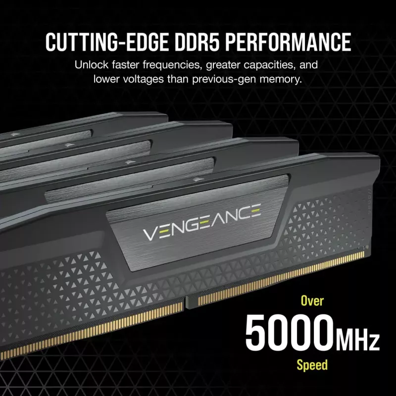 CORSAIR Memory 32GB (2x16gb) DDR5 Dram 7200mt/s CL34 Memory Kit Vengeance - Melns