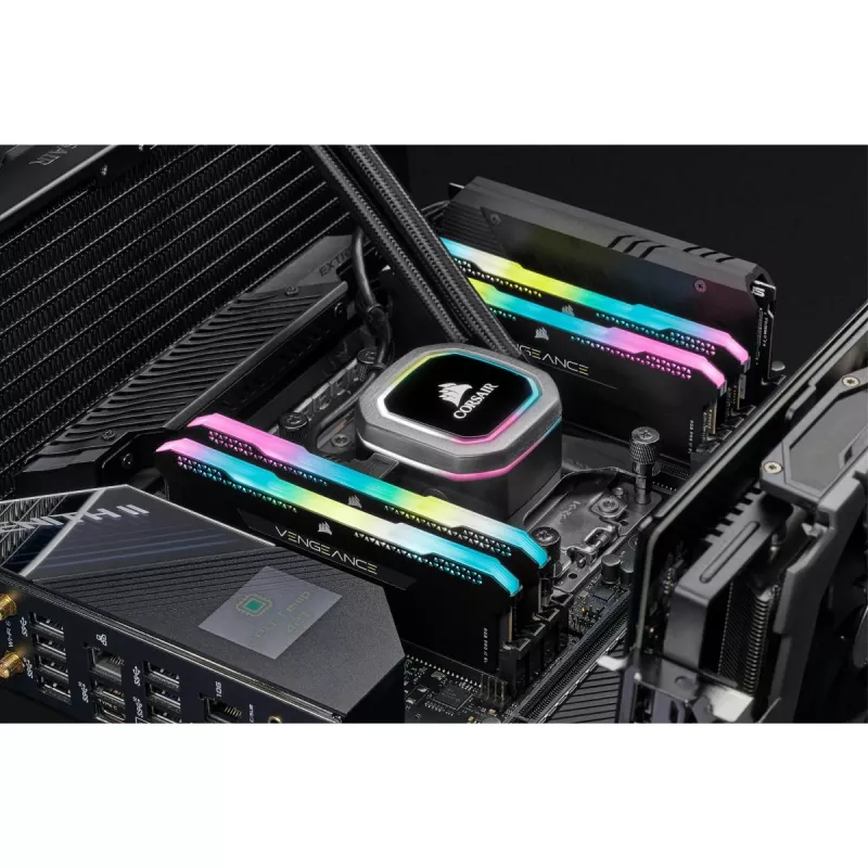 CORSAIR atmiņa 32GB DDR4 3200MHz C16 (2x16gb) Vengeance RGB Pro melna