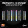 CORSAIR atmiņa 64GB (2x32GB) DDR5 DRAM 5200MT/s CL40 AMD EXPO un Intel XMP atmiņas komplekts Vengeance RGB