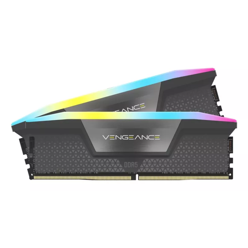 CORSAIR atmiņa 64GB (2x32GB) DDR5 DRAM 5200MT/s CL40 AMD EXPO un Intel XMP atmiņas komplekts Vengeance RGB