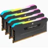CORSAIR Memory 64GB DDR4 (4 x 16GB) DRAM 3200MHz C16 Memory Kit Vengeance RGB Pro SL Black