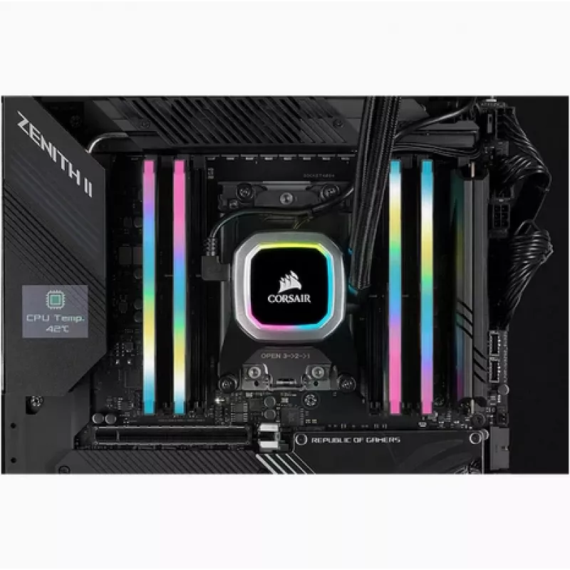 CORSAIR Memory 64GB DDR4 (4 x 16GB) DRAM 3200MHz C16 Memory Kit Vengeance RGB Pro SL Black