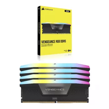 CORSAIR operatīvā atmiņa 192GB DDR5 RGB (4x48gb) Dram 5200mt/s CL38 Vengeance atmiņas komplekts - melns