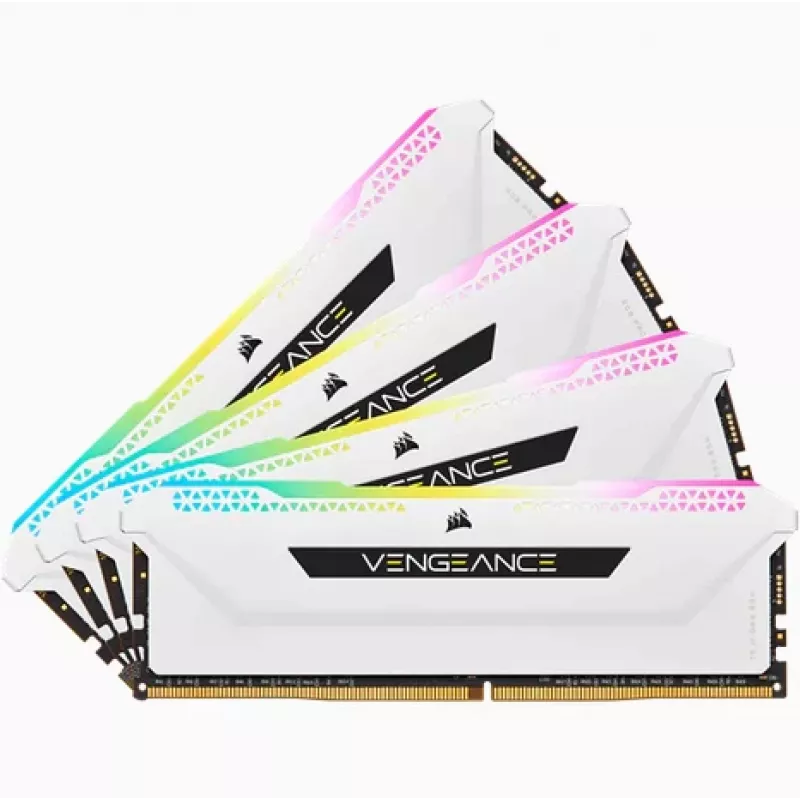 CORSAIR Memory 64GB DDR4 (4 x 16GB) DRAM 3200MHz C16 Memory Kit Vengeance RGB Pro Sl White