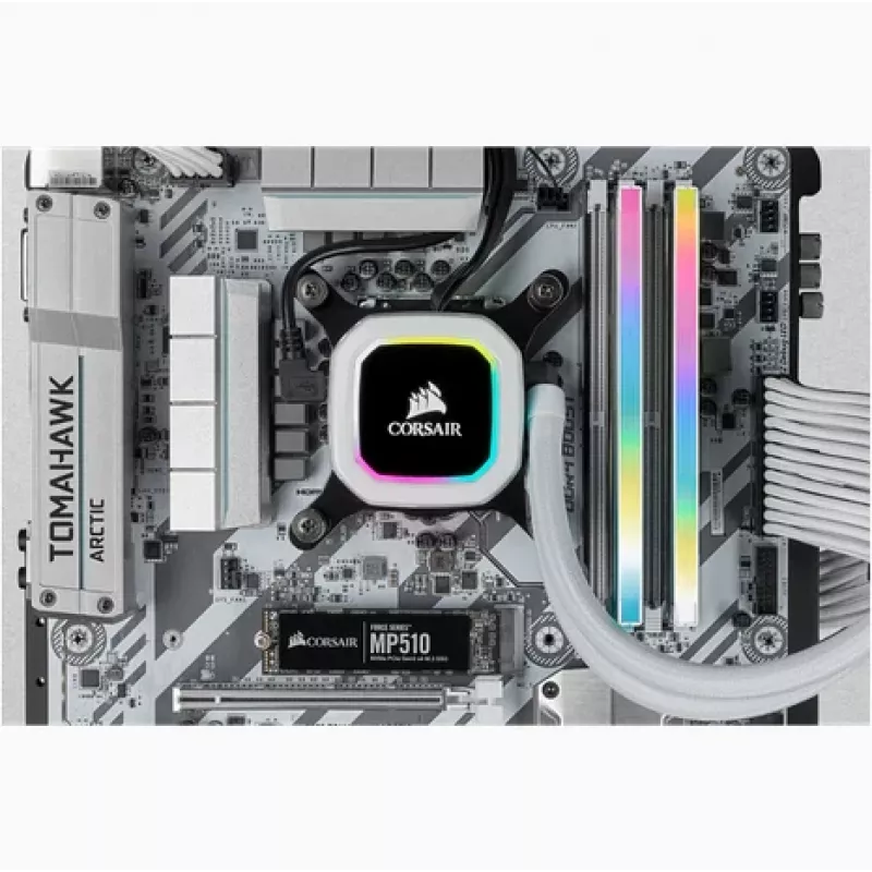 CORSAIR Memory 64GB DDR4 (4 x 16GB) DRAM 3200MHz C16 Memory Kit Vengeance RGB Pro Sl White