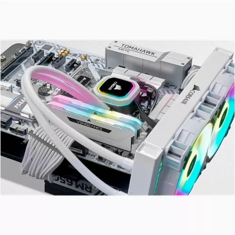 CORSAIR Memory 64GB DDR4 (4 x 16GB) DRAM 3200MHz C16 Memory Kit Vengeance RGB Pro Sl White