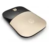 HP Z3700 Gold bezvadu pele, abpusēja, optiskā, RF bezvadu, 1200 DPI, zelta