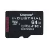 Kingston Technology 64GB microSDXC Industrial C10 A1 pSLC karte + SD adapteris