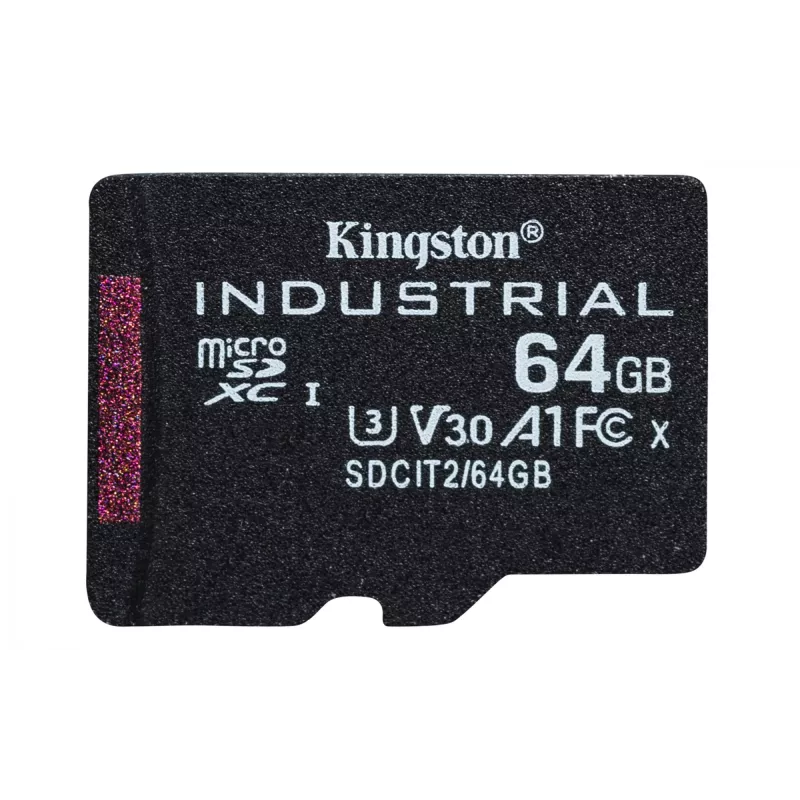 Kingston Technology 64GB microSDXC Industrial C10 A1 pSLC karte + SD adapteris