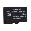 Kingston Technology 8GB microSDHC Industrial C10 A1 pSLC karte + SD adapteris