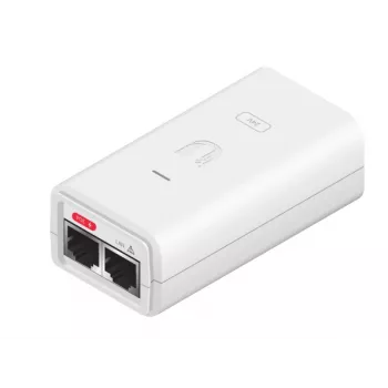 Ubiquiti POE-24-12W-G-WH Gigabit PoE inžektors, 24 V, 12 W, 100–240 V AC, balts