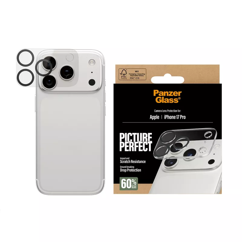 Kameras objektīva aizsargs PanzerGlass iPhone 17 Pro Skrāpējumizturīgs Triecienizturīgs