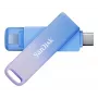 WESTERN DIGITAL SanDisk Creator Phone Drive - 128GB USB zibatmiņa - USB-C/Lightning - zila
