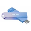WESTERN DIGITAL SanDisk Creator Phone Drive - 128GB USB zibatmiņa - USB-C/Lightning - zila