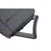 Manhattan Laptop un planšetdatora statīvs, regulējams (5 pozīcijas), Piemērots visām planšetēm un klēpjdatoriem līdz 15,6 collām, Pārnēsājams un viegls, Tērauds, Melns, Mūža garantija